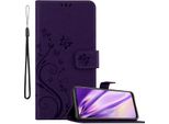 Cadorabo Cover Per Huawei Nova 6 Se / P40 Lite / Nova 7I Cover Protettiva In Viola Cover Protettiva Cover Per Cellulare Case Case Fiori