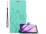 Cadorabo Cover Per Samsung Galaxy A31 Cover Protettiva In Turchese Cover Protettiva Cover Per Telefono Cellulare Cover Fiori Custodia Fiore
