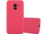 Cadorabo Custodia Per Samsung Galaxy A8 Plus 2018 Custodia Protettiva In Rosso Custodia Per Telefono Cellulare Tpu Silicone Custodia Cover