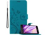 Cadorabo Cover Per Lg K8 2017 Cover Protettiva In Blu Cover Protettiva Per Telefono Cellulare Custodia Fiori Custodia Fiori