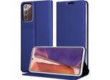 Cadorabo Custodia Per Cellulare Per Samsung Galaxy Note 20 Custodia Protettiva In Blu Cover Etui Book Case Booklet