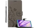 Cadorabo Cover Per Samsung Galaxy A6S Cover Protettiva In Grigio Cover Protettiva Cover Per Telefono Cellulare Cover Fiori Custodia Fiore