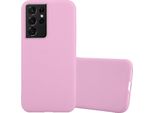 Cadorabo Custodia Per Samsung Galaxy S21 Ultra Custodia Protettiva In Rosa Custodia Per Cellulare Tpu Custodia In Silicone Cover