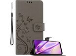 Cadorabo Cover Per Motorola Moto E20 / E30 / E40 Cover Protettiva In Grigio Cover Protettiva Cover Telefono Cellulare Cover Custodia Fiori Fiore
