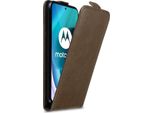 Cadorabo Custodia Per Motorola Moto G71 5G Cover Protettiva In Marrone Flip Case Custodia Per Telefono Cellulare Case Cover
