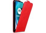 Cadorabo Custodia Per Motorola Moto G71 5G Cover Protettiva In Rosso Flip Case Custodia Per Telefono Cellulare Case Cover