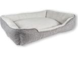 Intirilife, Soffice Letto Per Animali Domestici In Grigio - 60 X 47 X 13 Cm - Morbido Cuscino Antiscivolo Per Cani, Letto Per Gatti, Comodo Divano Per Cani, Divano Per Gatti Per Cani E Gatti