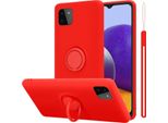 Cadorabo Custodia Per Samsung Galaxy A22 5G Custodia Protettiva In Rosso Custodia Per Cellulare Tpu Custodia Cover