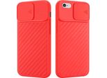 Custodia Cadorabo Per Apple Iphone 6 Plus / 6S Plus Custodia Protettiva In Tpu Rosso Custodia Cover Fotocamera Protezione