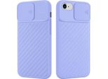 Custodia Cadorabo Per Apple Iphone 7 / 7S / 8 / Se 2020 Custodia Protettiva In Tpu Viola Custodia Cover Protezione Fotocamera