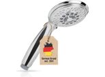 Soffione Doccia Intirilife Con 5 Funzioni In Argento - Soffione Doccia Universale Con Funzione Ecologica Di Arresto Dell'acqua Soffione Doccia A Mano