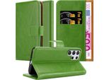 Cadorabo Cover Per Samsung Galaxy S22 Ultra Cover Protettiva In Verde Cellulare Cover Libro Custodia Custodia Lusso