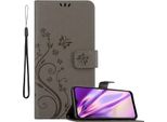 Cadorabo Cover Per Samsung Galaxy A03S Cover Protettiva In Grigio Cover Protettiva Cover Per Telefono Cellulare Cover Fiori Custodia Fiore