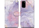 Cadorabo Custodia Protettiva Per Samsung Galaxy S20 Custodia Design Viola Telefono Cellulare Custodia Protettiva Custodia Magnetica Custodia Cover