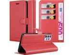 Cadorabo Custodia Per Samsung Galaxy A73 5G Custodia Protettiva In Rosso Custodia Per Cellulare Cover Chiusura Magnetica