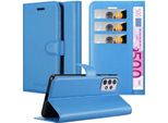 Cadorabo Custodia Per Samsung Galaxy A73 5G Custodia Protettiva In Blu Custodia Per Telefono Cellulare Custodia Cover Chiusura Magnetica
