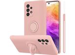 Cadorabo Custodia Per Samsung Galaxy A73 5G Custodia Protettiva In Rosa Custodia Del Telefono Cellulare Tpu Etui Case Cover