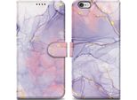 Cadorabo Custodia Protettiva Per Apple Iphone 6 Plus / 6S Plus Case Design Viola Custodia Per Cellulare Custodia Protettiva Cover Case Magnetic Case