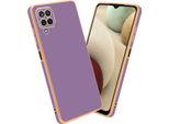 Cadorabo Custodia Protettiva Per Samsung Galaxy A12 / M12 Cover In Viola Custodia Del Telefono Cellulare Tpu Silicone Fotocamera Custodia Di Protezione Caso