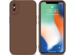 Custodia Cadorabo Per Apple Iphone Xs Max Custodia Protettiva In Tpu Marrone Custodia In Silicone Custodia Per Telefono Cellulare
