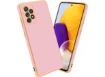 Cadorabo Custodia Protettiva Per Samsung Galaxy A52 (4G / 5G) / A52S In Rosa Custodia Del Telefono Cellulare Custodia In Silicone Tpu Fotocamera Protezione Caso