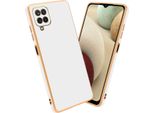 Cadorabo Cover Protettiva Per Samsung Galaxy A12 / M12 Cover In Bianco Telefono Cellulare Cover Tpu Silicone Fotocamera Protezione Caso