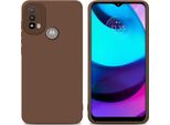 Cadorabo Cover Per Motorola Moto E20 Cover Protettiva In Tpu Marrone Custodia In Silicone Custodia Per Telefono Cellulare