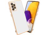 Cadorabo Cover Protettiva Per Samsung Galaxy A52 (4G / 5G) / A52S Cover In Bianco Copertura Del Telefono Cellulare Tpu Silicone Fotocamera Protezione Caso