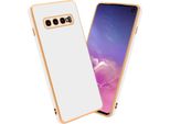 Cadorabo Cover Protettiva Per Samsung Galaxy S10 Plus Cover In Bianco Telefono Cellulare Cover Tpu Silicone Fotocamera Protezione Caso