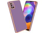 Cadorabo Copertura Protettiva Per Samsung Galaxy A31 Cover In Viola Copertura Del Telefono Cellulare Tpu Silicone Fotocamera Protezione Caso
