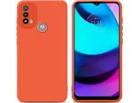 Cadorabo Custodia Per Motorola Moto E20 Custodia Protettiva In Silicone Tpu Arancione Custodia Per Telefono Cellulare