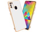 Cadorabo Cover Protettiva Per Samsung Galaxy M21 / M30S Cover In Bianco Copertura Del Telefono Cellulare Tpu Silicone Fotocamera Protezione Caso