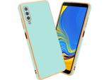 Cadorabo Cover Protettiva Per Samsung Galaxy A7 2018 Cover In Verde Cover Telefono Cellulare Tpu Silicone Fotocamera Protezione Caso