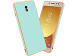 Cadorabo Cover Protettiva Per Samsung Galaxy J7 2017 Cover In Verde Copertura Del Telefono Cellulare Tpu Silicone Fotocamera Protezione Caso