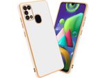 Cadorabo Cover Protettiva Per Samsung Galaxy M31 Cover In Bianco Cover Telefono Cellulare Tpu Silicone Fotocamera Protezione Caso