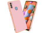 Cadorabo Custodia Protettiva Per Samsung Galaxy A11 / M11 In Rosa Custodia Del Telefono Cellulare Custodia In Silicone Tpu Fotocamera Protezione Caso