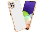 Cadorabo Cover Protettiva Per Samsung Galaxy M22 / M32 4G Cover In Bianco Copertura Del Telefono Cellulare Tpu Silicone Fotocamera Protezione Caso