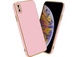 Cadorabo Custodia Protettiva Per Apple Iphone X / Xs In Rosa Custodia Del Telefono Cellulare Custodia In Silicone Tpu Fotocamera Protezione Caso