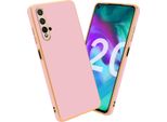Cadorabo Custodia Protettiva Per Honor 20 / 20S / Huawei Nova 5T Copertura In Rosa Telefono Cellulare Caso Tpu Silicone Fotocamera Protezione Caso