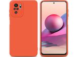 Cadorabo Custodia Per Xiaomi Redmi Note 10 4G / Redmi Note 10S Copertura Protettiva In Silicone Tpu Arancione Custodia Per Cellulare