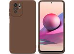 Cadorabo Custodia Per Xiaomi Redmi Note 10 4G / Redmi Note 10S Custodia Protettiva In Silicone Tpu Marrone Custodia Per Cellulare