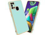 Cadorabo Cover Protettiva Per Samsung Galaxy M31 Cover In Verde Cover Telefono Cellulare Tpu Silicone Fotocamera Protezione Caso