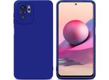 Cadorabo Custodia Per Xiaomi Redmi Note 10 4G / Redmi Note 10S Custodia Protettiva In Silicone Tpu Blu Custodia Per Cellulare