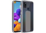 Cadorabo Custodia Protettiva Per Samsung Galaxy A21S Custodia In Grigio Custodia Tpu Silicone Cover Funzione Stand