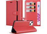 Cadorabo Custodia Per Apple Iphone 14 Custodia Protettiva In Rosso Custodia Per Cellulare Cover Chiusura Magnetica