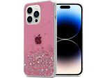 Cadorabo Custodia Per Apple Iphone 14 Pro Max Custodia Protettiva In Rosa Custodia Per Telefono Cellulare Custodia Tpu Custodia Glitter Cover Custodia Glitter