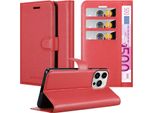 Cadorabo Custodia Per Apple Iphone 14 Pro Max Custodia Protettiva In Rosso Custodia Per Cellulare Custodia Cover Chiusura Magnetica