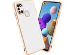 Cadorabo Cover Protettiva Per Samsung Galaxy A21S Cover In Bianco Cover Per Telefono Cellulare Tpu Silicone Fotocamera Protezione Caso