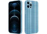 Cadorabo Custodia Per Apple Iphone 12 Pro Max Custodia Protettiva In Turchese Custodia Del Telefono Cellulare Custodia In Silicone Tpu Custodia