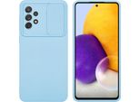 Cadorabo Cover Per Samsung Galaxy A72 4G / 5G Cover Protettiva In Blu Custodia Del Telefono Cellulare Tpu Custodia Cover Fotocamera Protezione